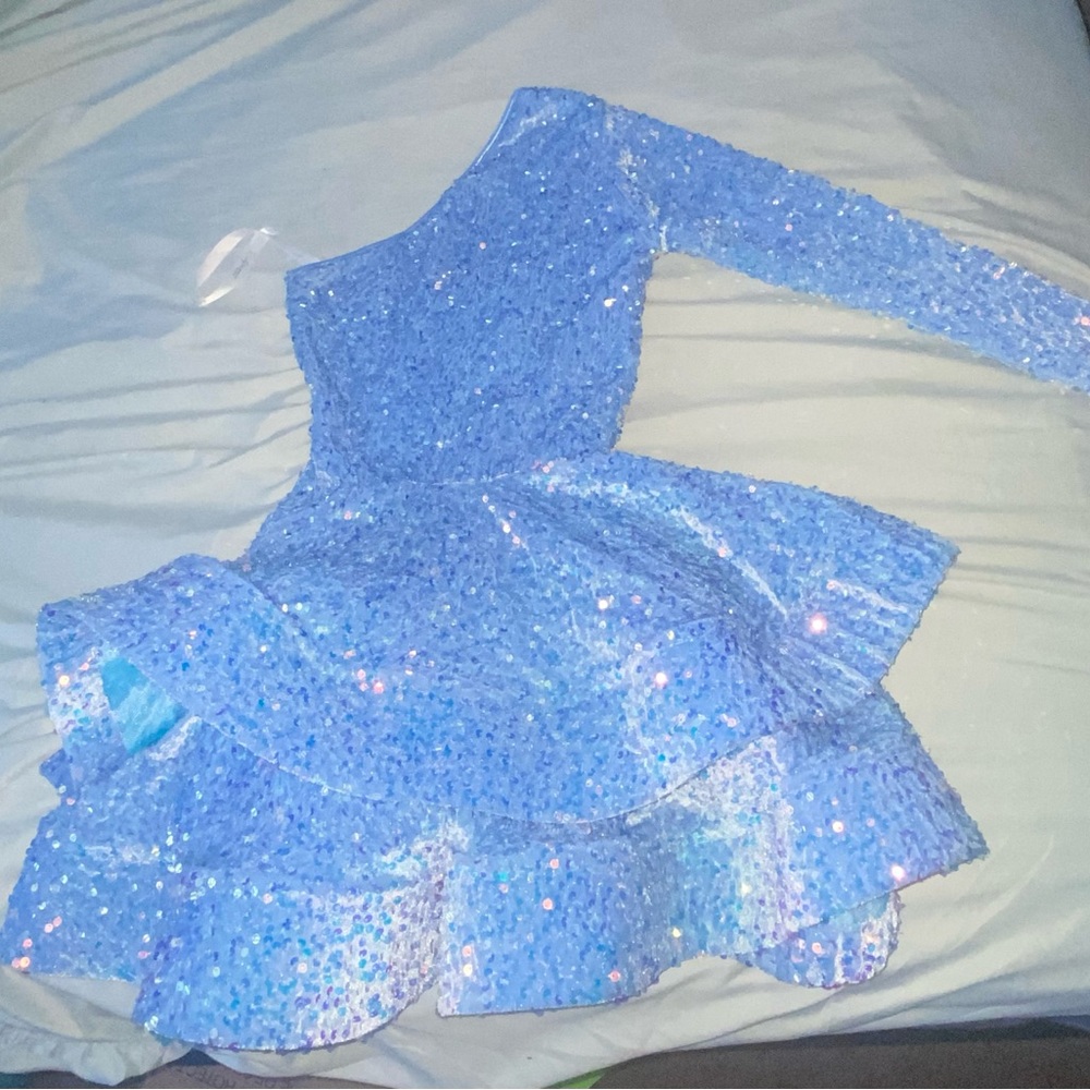 Blue custom made dress